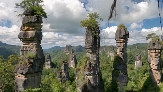 The Sharp Limestone Formations Found Within Protected Forest Reserve Area