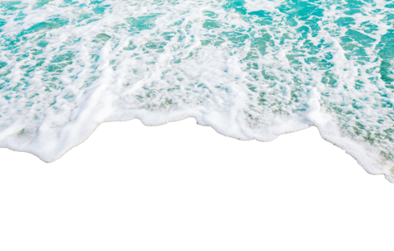 Ocean waves gently crashing on shore with foamy white surf