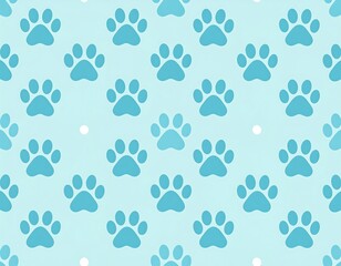 Light blue paw print pattern