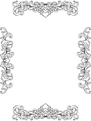 frame with floral ornament