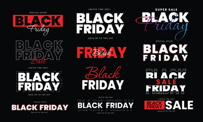 Black Friday sale label, price tag. Discount sign design template for Black Friday promotion. Vector illustration
