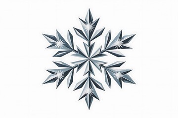 Intricate geometric snowflake design with sharp crystalline edges
