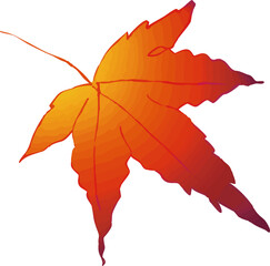 紅葉した葉っぱのイラスト