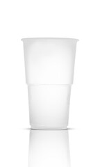 empty plastic beer cup