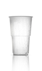 empty plastic beer cup