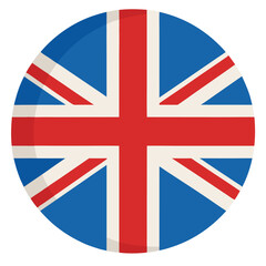 Obraz premium united kingdom circle flag with bold union jack&nbsp;design