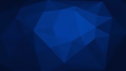 Obraz premium Abstract geometric shapes in deep blue tones, evoking a sense of mystery and depth