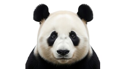 Fototapeta premium Giant Panda Bear Portrait Isolated on White Background.