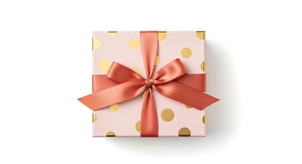 Obraz premium Gift Box with Ribbon and Bow on White Background.