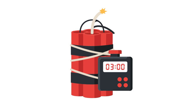 A Dangerous Device with a Timer About to Explode, A Ticking Time Bomb