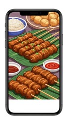 Indonesian Satay Skewers Illustration