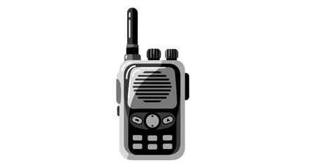 Monochromatic Illustration of Portable Walkie-Talkie Communication Device