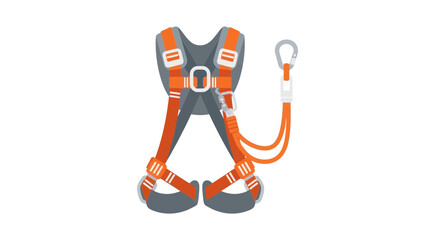 Safety harness isolated, for construction and industrial worker safety