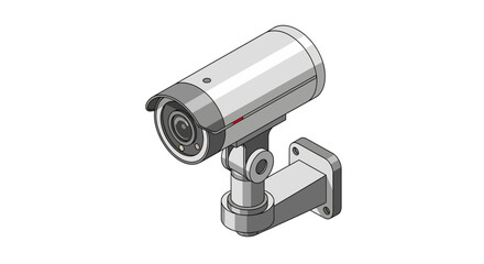 Security camera system design with wall mount bracket and cctv lens