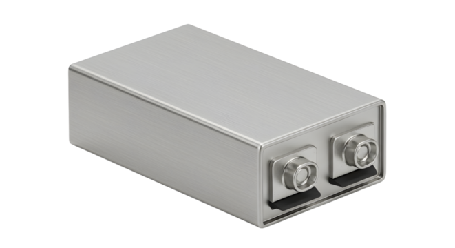 Metal Electronic Component Rectifier Module with Connectors in Silver Finish