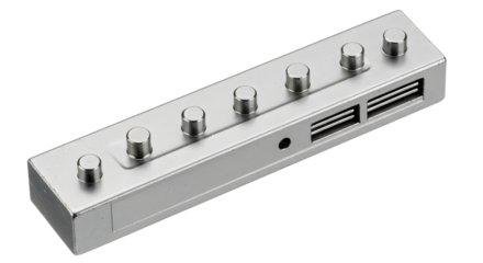 Metal Guitar Bridge with Adjustable Saddles and String Slots for Electric Guitar