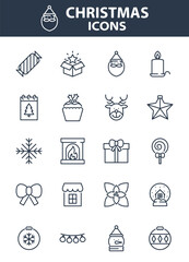 set of christmas icons, christmas decoration