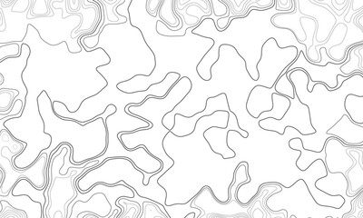 Topographic map pattern background vector. Abstract mountain terrain map background with abstract shape line texture. Vector illustration. Abstract contours form digital landscape