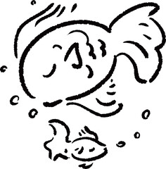 魚座のイラスト