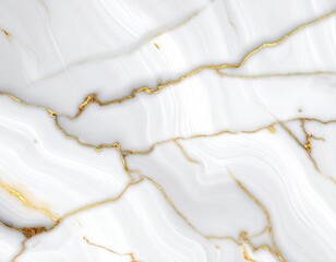 Abstract White and Gold Marble Texture