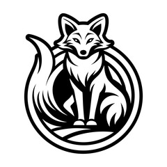A filled style icon showing a fox mascot