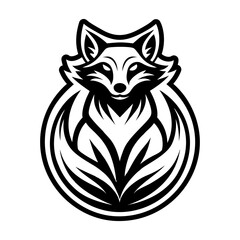A wild reynard mascot icon in glyph style