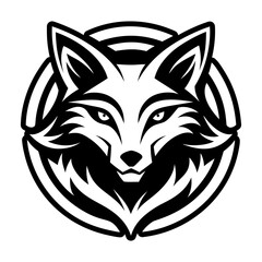 A wild reynard mascot icon in glyph style