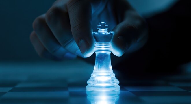 Strategy leadership and success empower mind to think conquer and win in chess battle