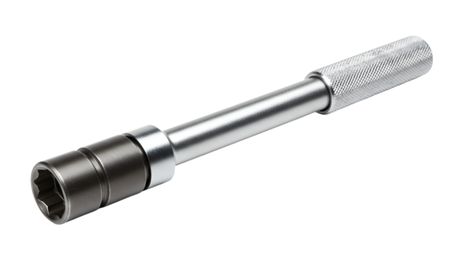 Metal Socket Wrench Tool with Knurled Handle for Mechanical Repair and Maintenance