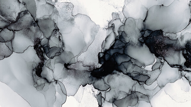 Encre se diluant dans l'eau, illustration abstraite