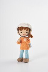 あみぐるみ人形　自然災害・避難