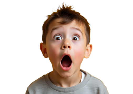Young Boy Expressing Astonishment