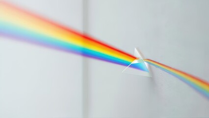 Prism dispersing light into a rainbow