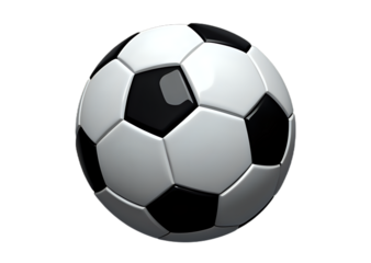 Soccer Ball on a Black Background