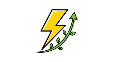 Symbolic representation of renewable energy growth with vibrant design for modern sustainability