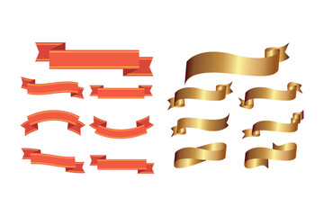 Ribbon banner set. Ribbons collection. ribbons. Vector ribbon