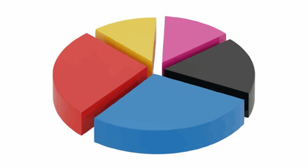 Simple Pie Chart Representing Data Distribution and Analysis