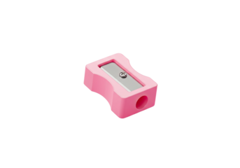 Charming pink pencil sharpener, essential school supply for creative projects and study sessions