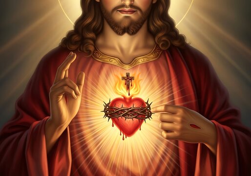 Jesus Christ Sacred Heart Image.