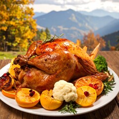 Roasted Thanksgiving Turkey Dinner.