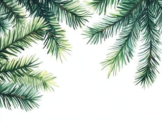 Obraz premium Elegant Vintage Christmas Tree Placed Isolated on a Pure White Background