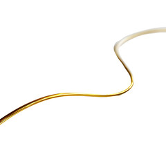 Gold ribbon or streamer,  s-shaped,  flowing design