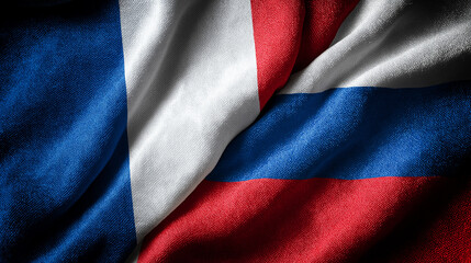 Obraz premium Cultural exchange event celebrating french and russian heritage paris digital artwork artistic environment close-up view national identity