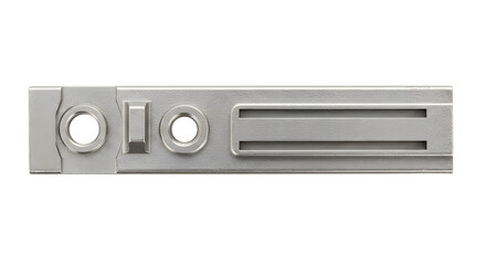 Obraz premium Metallic Sliding Door Lock Mechanism Silver Modern Hardware