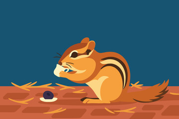 chipmunk drinking tea