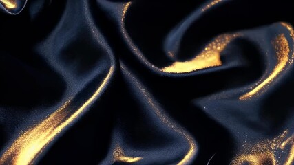 Dark navy blue fabric with golden highlights - Powered by Adobe