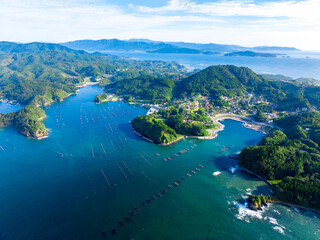 Obraz premium 唐桑半島の鮪立漁港（宮城県気仙沼市）