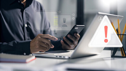 Ai chatbot system alert in digital communication futuristic technology cyber network background design  