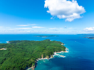 網地島（手前）と田代島（宮城県石巻市）