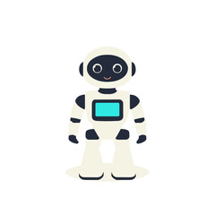 Fototapeta premium Friendly Robot Character Ready for Futuristic Tech Projects and Digital Innovation Concepts